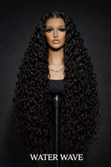 13x6 HD Lace Frontal Water Wave Wig 180% Density